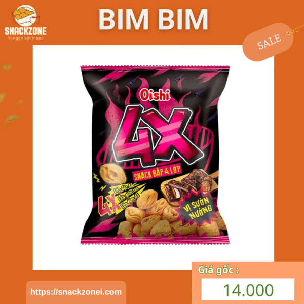 Snack bim bim Oishi 4X đủ vị gói lớn - Hình ảnh 3