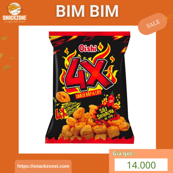 Snack bim bim Oishi 4X đủ vị gói lớn - Hình ảnh 2