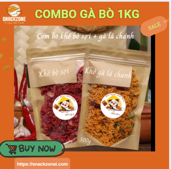 Combo khô gà, bò