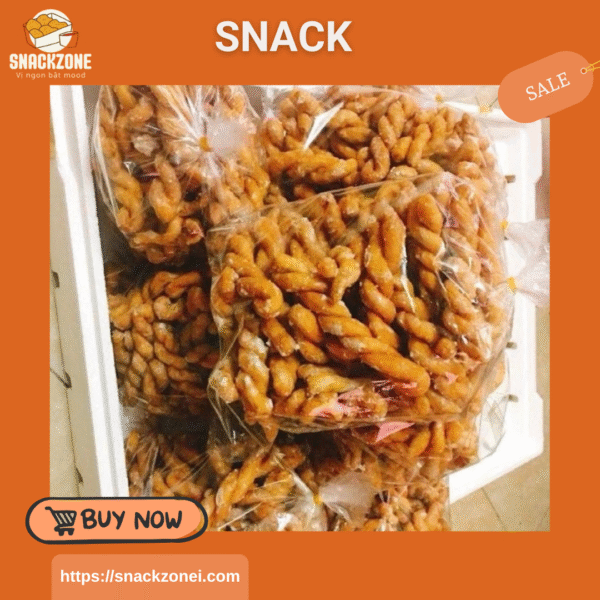 Quẩy Xoắn Đường Vặn Thừng To Giòn, Quẩy Đường, Quẩy Chiên Giòn, đồ ăn vặt, ăn vặt tuổi thơ cổng trường - Hình ảnh 2