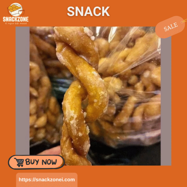 Quẩy Xoắn Đường Vặn Thừng To Giòn, Quẩy Đường, Quẩy Chiên Giòn, đồ ăn vặt, ăn vặt tuổi thơ cổng trường - Hình ảnh 5