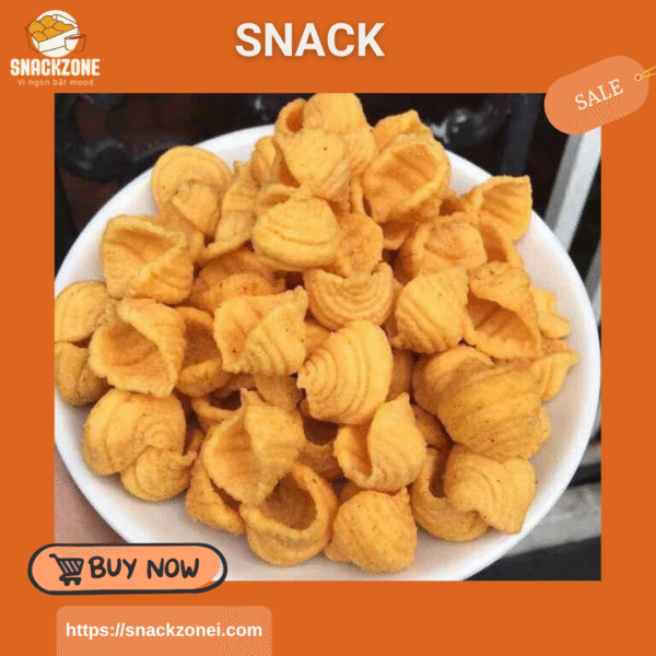 500G Snack Ốc Mít Cay, Bim Bim Hình Ốc Cay Nhẹ Giòn Tan Đậm Đà, Bim Bim Lạng - Hình ảnh 4