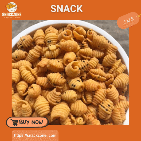 500G Snack Ốc Mít Cay, Bim Bim Hình Ốc Cay Nhẹ Giòn Tan Đậm Đà, Bim Bim Lạng - Hình ảnh 6